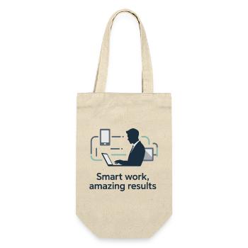Silhouette de la technologie Smart Work - Sac à bouteille - nature - Devant