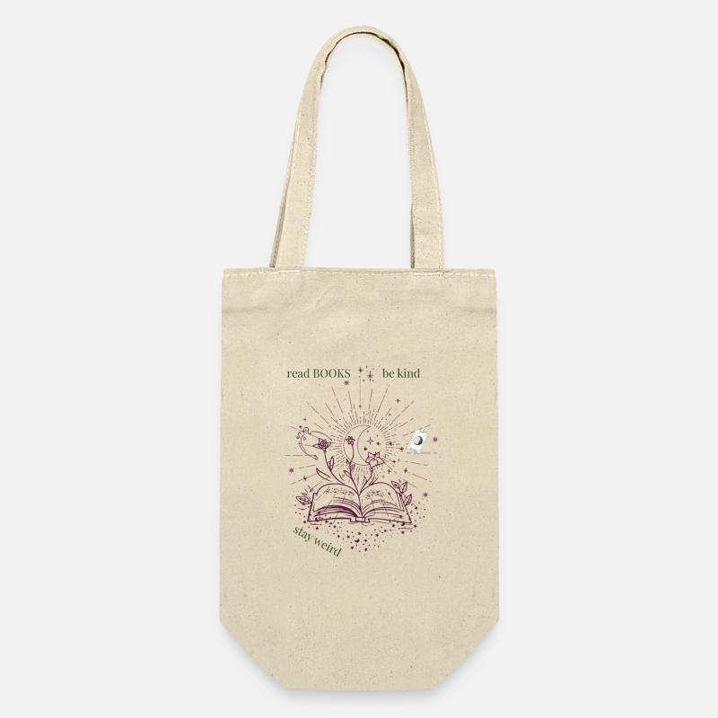 read books and be kind - Geschenkbeutel für Flaschen - Natur