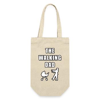 THE WALKING DAD DADDY SUPERDAD I LOVE DAD VATERTAG - Geschenkbeutel für Flaschen - Natur - Vorne
