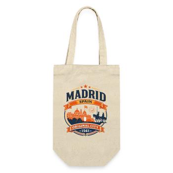 Madrid Ursprüngliche Stadt 1561 - Geschenkbeutel für Flaschen - Natur - Vorne