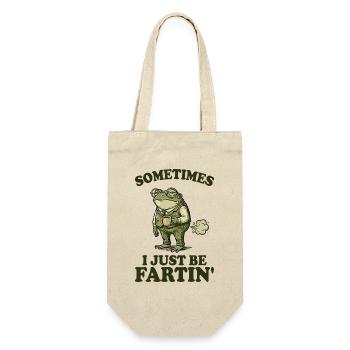 Grenouille, drôle, parfois je me fais juste pêtre - Sac à bouteille - nature - Devant