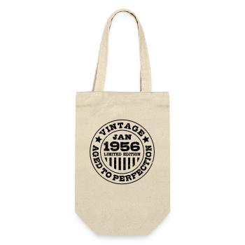January 1956 | Aged to perfection | Birthday - Gift Bag for Bottles - nature - Front
