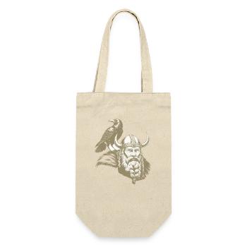 Viking Viking Legend Sailor Odin Raven Fighter - Gift Bag for Bottles - nature - Front