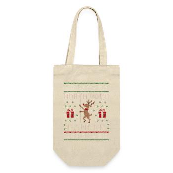 Nordpoltänzerin – Unangemessenes Weihnachtsfest fü - Geschenkbeutel für Flaschen - Natur - Vorne