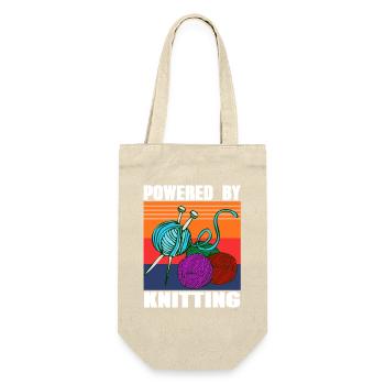 Style fierté du fil rétro tricoté - Sac à bouteille - nature - Devant
