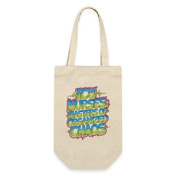 ICU Nurses Masters Of Organized Chaos Acute Care - Gift Bag for Bottles - nature - Front