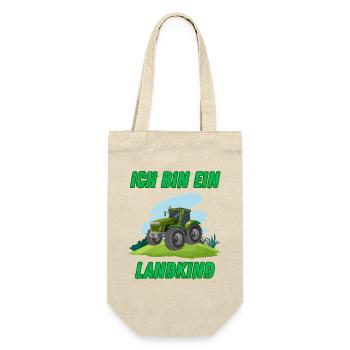 Traktor - Ich bin ein Landkind - Geschenkbeutel für Flaschen - Natur - Vorne