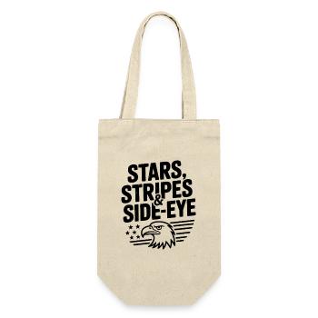 Stars, Stripes & Side-Eye - Gift Bag for Bottles - nature - Front
