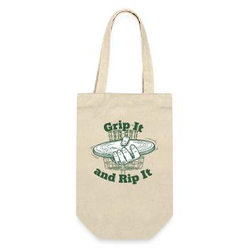 Grip It And Rip It Disc Golf Flying Disc - Gift Bag for Bottles - nature - Front