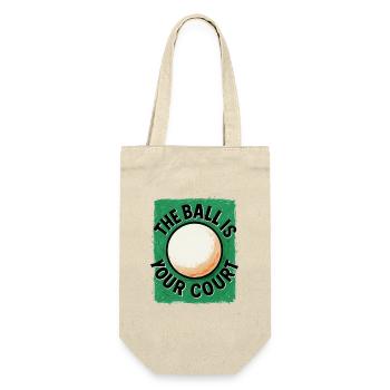 This ball is in your court - Ping Pong - Gift Bag for Bottles - nature - Front