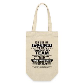 Fier patron d’une équipe bien préparée - Sac à bouteille - nature - Devant
