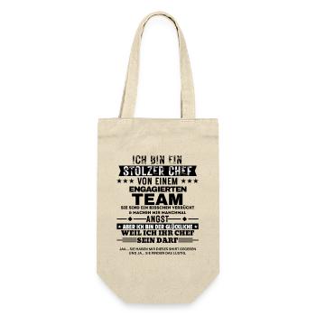 Stolzer Chef von einem engagierten Team - Gift Bag for Bottles - nature - Front