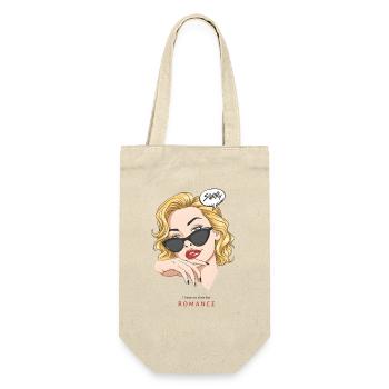 Pas de temps pour la romance Pop art Woman Design - Sac à bouteille - nature - Devant