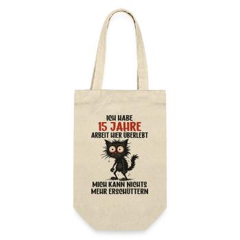 15 Year Company Anniversary Service Anniversary Work - Gift Bag for Bottles - nature - Front