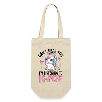 Can't Hear You In Listening To K-Pop - Gift Bag for Bottles - nature - Front