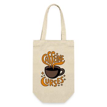 Caffeine Curves Kaffee-Logo - Geschenkbeutel für Flaschen - Natur - Vorne