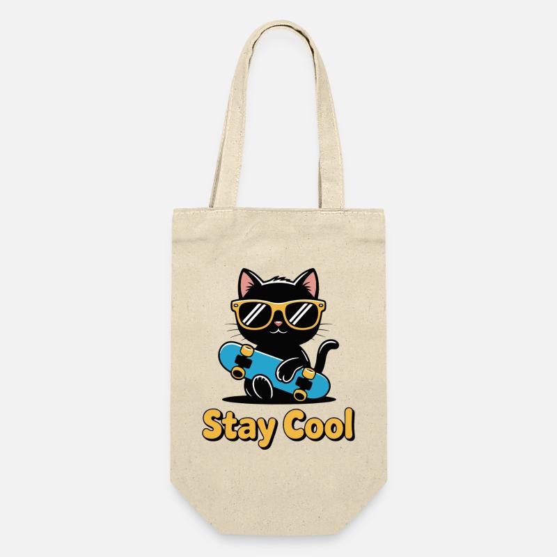 Chat patineur Reste Cool - Sac à bouteille - nature