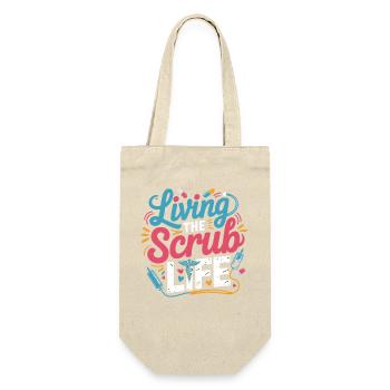 Living the Scrub Life - Gift Bag for Bottles - nature - Front
