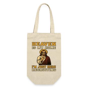 Heaven is my Home - Uncle Jesus Recruiting  - Geschenkbeutel für Flaschen - Natur - Vorne