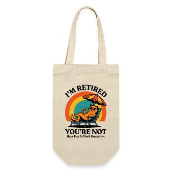 I’m Retired, You’re Not Retro Funny Vacation Cat - Gift Bag for Bottles - nature - Front