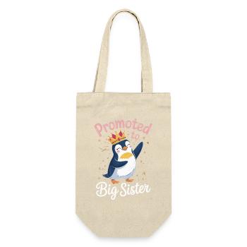 Promoted to Big Sister Penguin Design - Gift Bag for Bottles - nature - Front