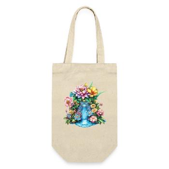 Flower Waterfall Kaleidoscope - Gift Bag for Bottles - nature - Front