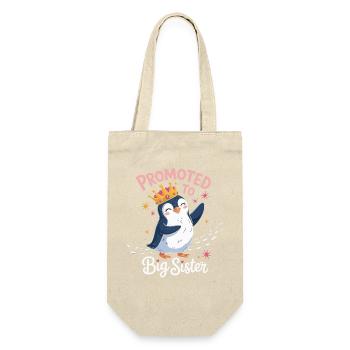 Promoted to Big Sister Penguin Design - Gift Bag for Bottles - nature - Front