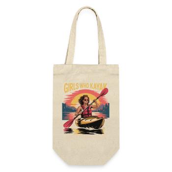 Girls Who Kayak Heaven Gift Design - Gift Bag for Bottles - nature - Front
