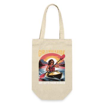 Girls Who Kayak Heaven Gift Design - Gift Bag for Bottles - nature - Front