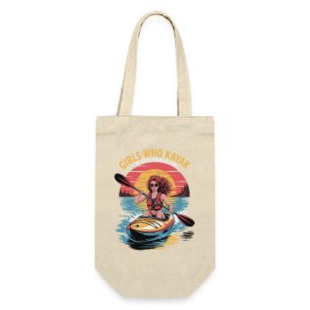 Girls Who Kayak Heaven Gift Design - Gift Bag for Bottles - nature - Front