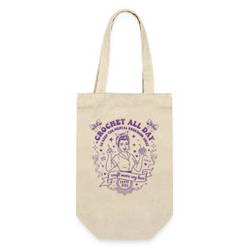 Crochet Lover Crochet All Day Craft More Cry Less - Gift Bag for Bottles - nature - Front