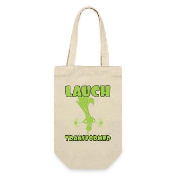 Gewichtheber LAUCH TRANSFORMED Lustiges - Geschenkbeutel für Flaschen - Natur - Vorne
