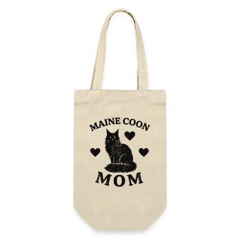 MaineCoonMom - Geschenkbeutel für Flaschen - Natur - Vorne