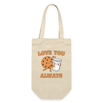 Je t’aime toujours – Sweet Cookie & Milk Design - Sac à bouteille - nature - Devant