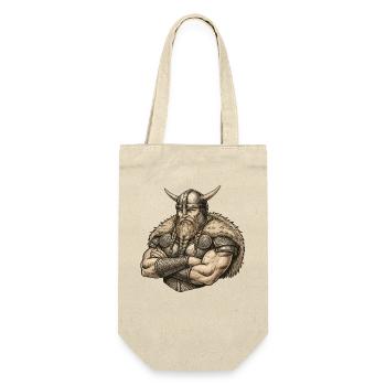 Viking Viking Legend Sailor Odin Raven Fighter - Gift Bag for Bottles - nature - Front