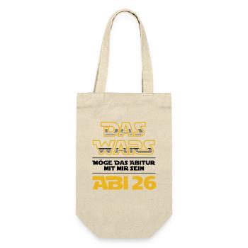 Das Wars | Abi 2026 - Abitur - Geschenk - Geschenkbeutel für Flaschen - Natur - Vorne