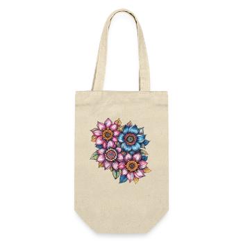 Motif de fleurs en tourbillon de fleurs - Sac à bouteille - nature - Devant