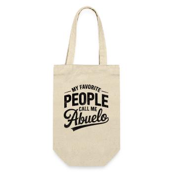My Favorite People Call Me Abuelo - Gift Bag for Bottles - nature - Front