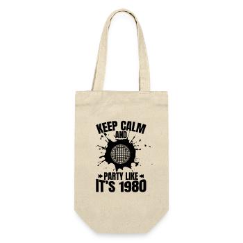 Feiern wie in den 80ern - Geschenkbeutel für Flaschen - Natur - Vorne