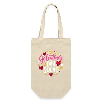 Galentine's Day Squad - Geschenkbeutel für Flaschen - Natur - Vorne