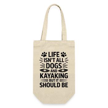 Kayaking Sayings Dogs Funny Kayak Gift - Gift Bag for Bottles - nature - Front