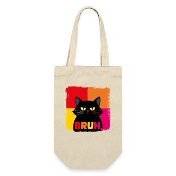 Portrait néon de chat BRUH - Sac à bouteille - nature - Devant