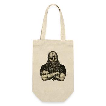 Viking Viking Legend Sailor Odin Raven Fighter - Gift Bag for Bottles - nature - Front