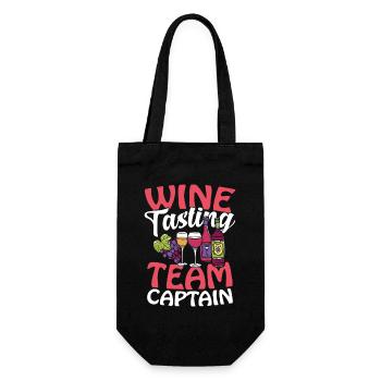 Wine Tasting Team Captain - Gift Bag for Bottles - black - Front