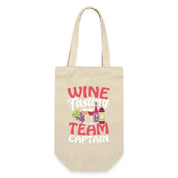 Wine Tasting Team Captain - Gift Bag for Bottles - nature - Front