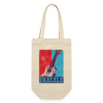 Hawaiian Ukulele Uke Retro Vintage - Gift Bag for Bottles - nature - Front