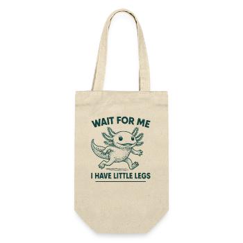 Axolotl disant un mème Humour Petites jambes drôles - Sac à bouteille - nature - Devant