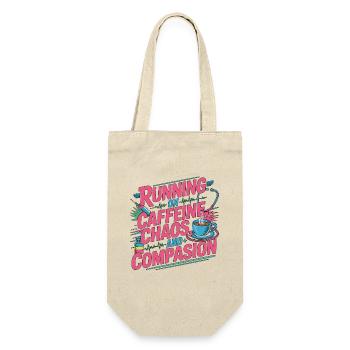 ICU Nurse Running On Caffeine Acute Care Nurse - Gift Bag for Bottles - nature - Front