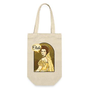 Oida! Sissi Königin von Österreich I love Austria  - Geschenkbeutel für Flaschen - Natur - Vorne