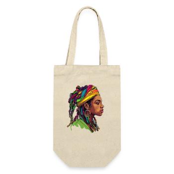 Headwrap Color Explosion Portrait - Gift Bag for Bottles - nature - Front